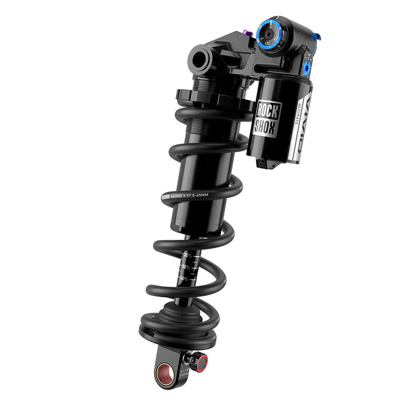 Load image into Gallery viewer, RockShox Vivid Coil Ultimate D1, Rear shock, 205x60, Shaft Eyelet: Standard, Body Eyelet: Standard, Reb55/Comp34,