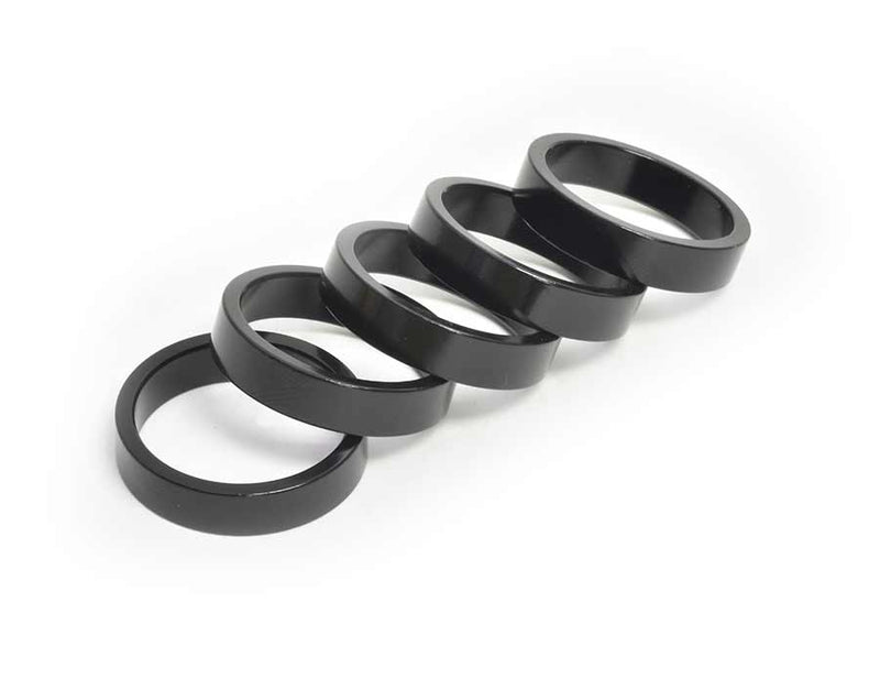 Load image into Gallery viewer, Wheels Manufacturing Headset Spacer, 1-1/8'', Height: 7.5mm, Aluminum, Black, 5pcs