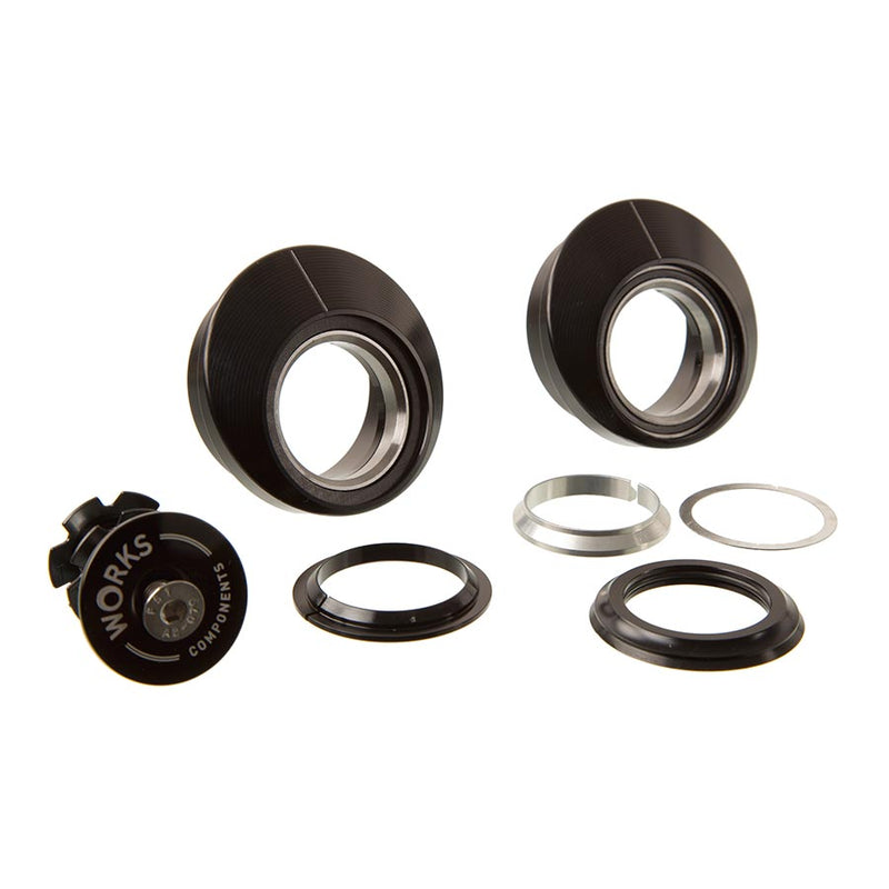 Load image into Gallery viewer, Works Components EC49-EC49 Reach Adjust, Headset, : EC49/38.1 | EC49/40, External, Threadless, Complete, Black
