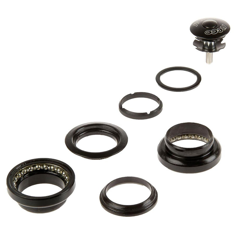 Load image into Gallery viewer, Neco Neco 1" Ahead Headset : EC30/25.4 | EC30/26, External, Threadless, Complete, Black