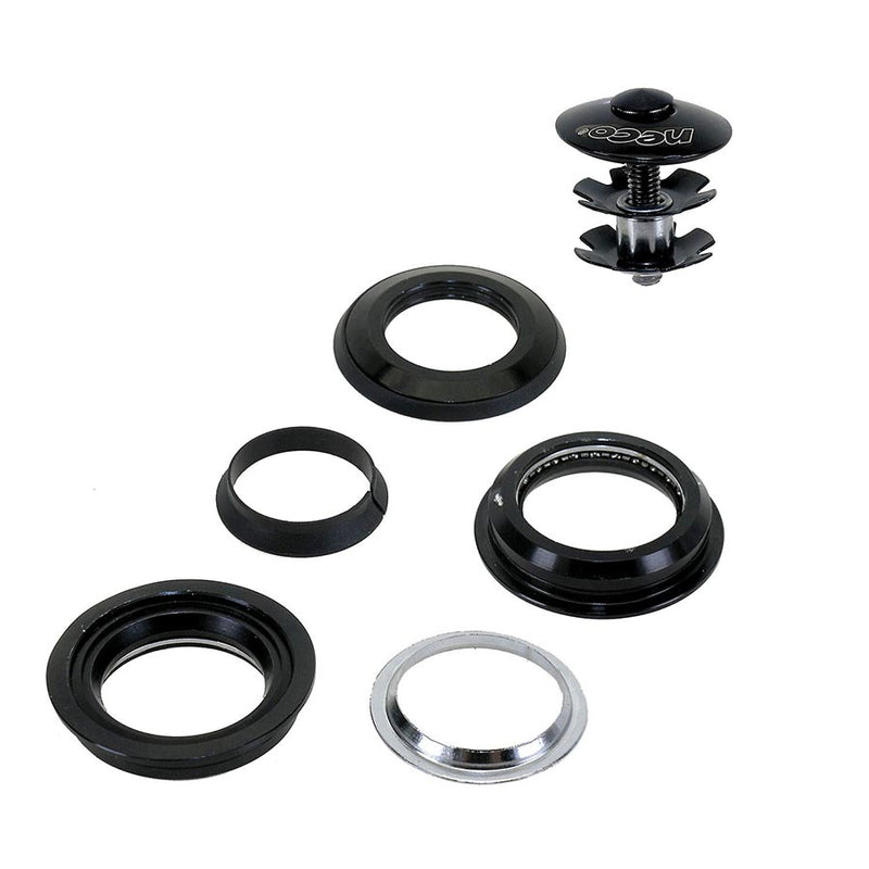 Load image into Gallery viewer, Neco Neco 1 1/8" Semi Headset, : ZS44/28.6 | ZS44/30, ZeroStack, Complete, Black