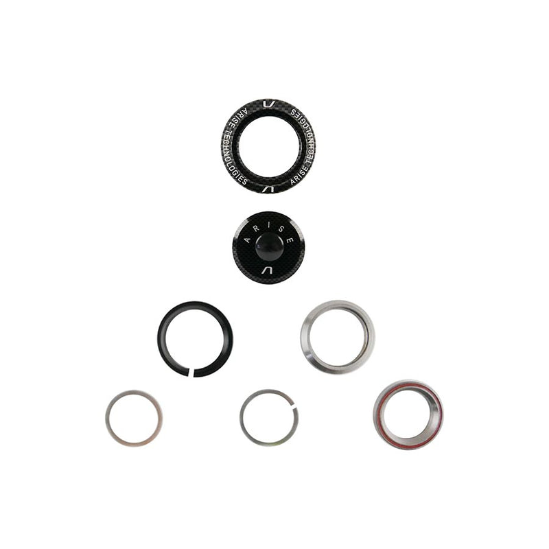 Load image into Gallery viewer, ARISE Crystal 8 1-1/8'' Headset, Integrated, Complete, Black