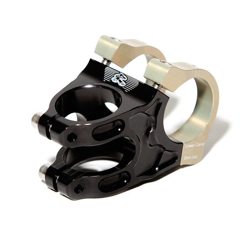 Load image into Gallery viewer, Renthal Apex Stem 40mm Clamp 31.8mm +/-6 Degree 1 1/8 in Black/Gold Aluminum MTB