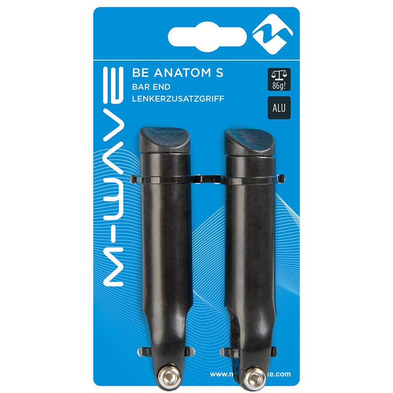 Load image into Gallery viewer, M-Wave Be Anatomic S Bar Ends, Black