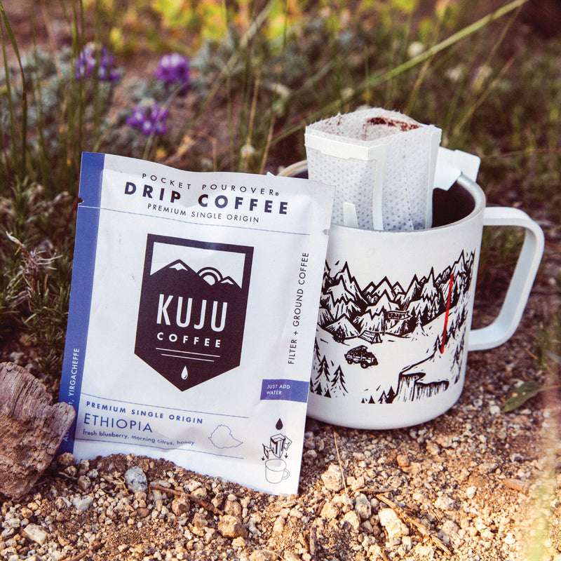 Load image into Gallery viewer, Kuju Coffee Ethiopia Camp Beverages: Convenient Pocket Pourover Packs Pack of 6