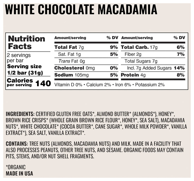 Load image into Gallery viewer, Kate's Real Food W Choc Mac: Indulgent and Nutritious Energy Bar Pack of 12