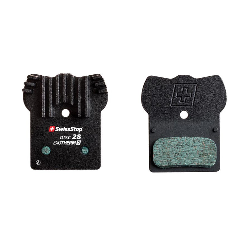 Load image into Gallery viewer, Shimano Compatible Exotherm2 28 Disc Brake Pads with Cooling Fins Durable Organic Material, Lightweight, High-Performance for M9000, M8100, M7100, G-Type, F-Type & J-Type Calipers