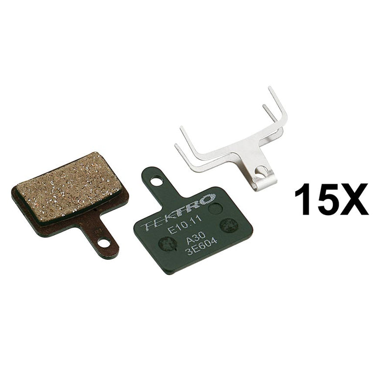 Load image into Gallery viewer, Tektro E10.11 Bulk Disc Brake Pads, Shimano B-Type, Resin, 4mm, 15pcs