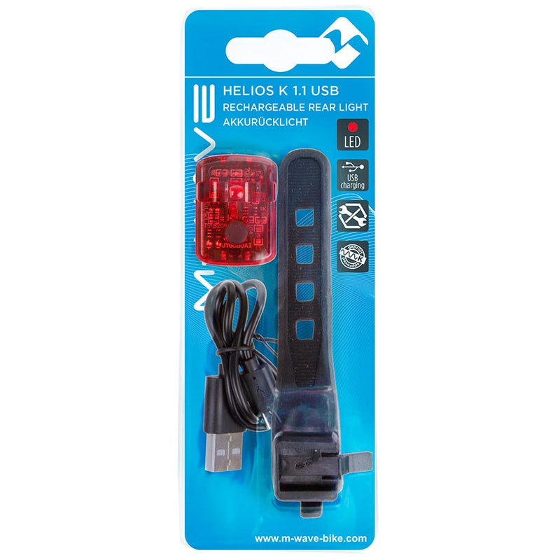 Load image into Gallery viewer, M-Wave Helios K 1.1 USB SL Light, Rear, Black