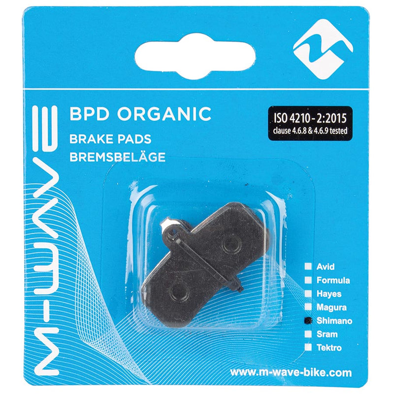Load image into Gallery viewer, M-Wave Organic S2 Disc Brake Pads, Shape: Shimano D-Type/H-Type, Organic