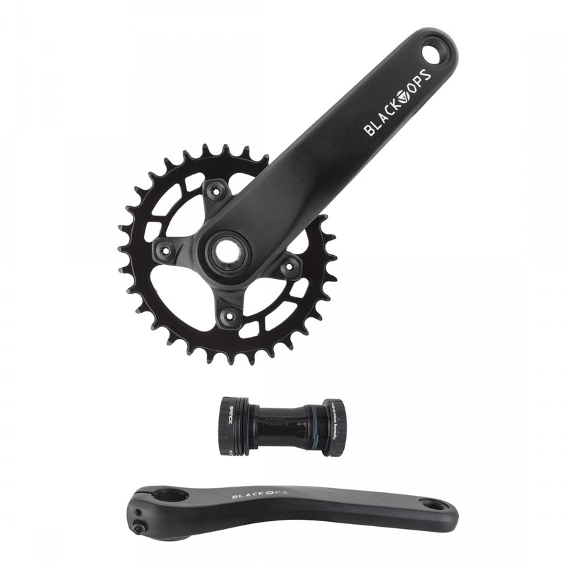 Load image into Gallery viewer, Black Ops Alloy MTB Crankset 175mm 1x10/11/12 Speed BB Included Aluminum