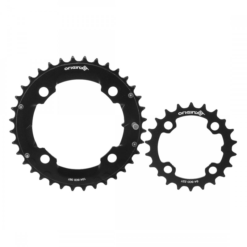 Load image into Gallery viewer, Origin8-Chainring-Chainring-Set-64-mm-104-mm-64-104mm-4-Bolt-CNRG0690-Bicycle-Chainring