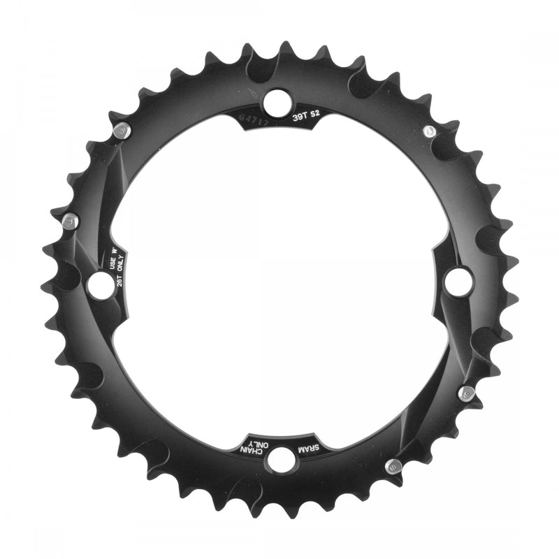 Load image into Gallery viewer, SRAM/Truvativ X0 X9 Chainring 39t 120 BCD 10-Speed BB30 Aluminum Black MTB