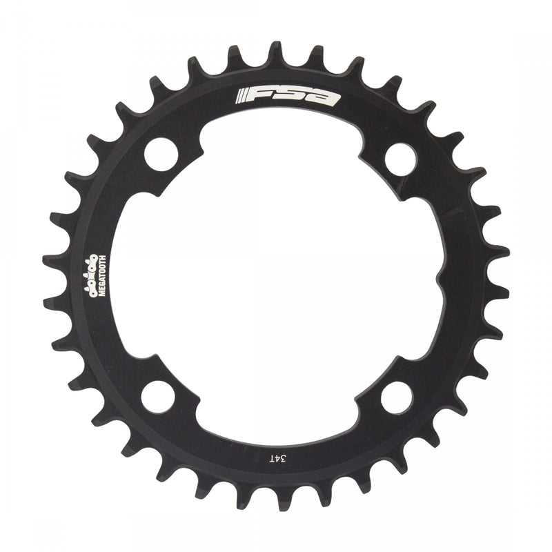 Load image into Gallery viewer, Full Speed Ahead Megatooth Chainring 34T 104 BCD 4-Bolt 1x10/11-Spd Aluminum Blk