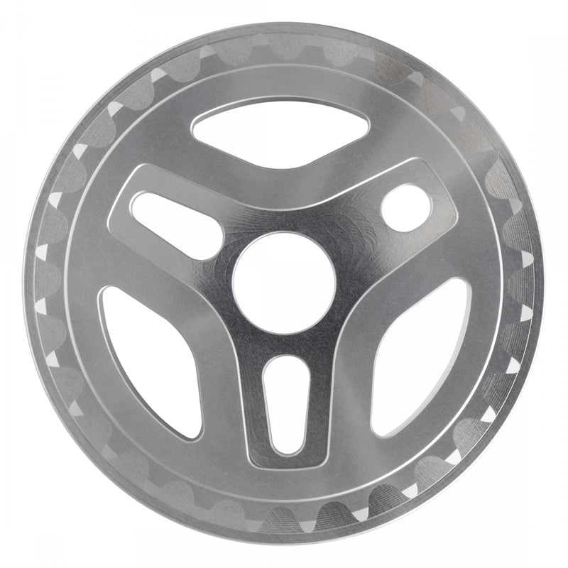 Load image into Gallery viewer, Alienation Starship Chainring 28t 1pc/3pc 1/2in x 1/8in Steel Silver BMX Bike