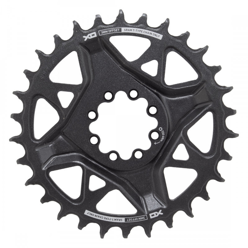 Load image into Gallery viewer, SRAM X0 Eagle T-Type Direct Mount Chainring - 30t, 12-Speed, 8-Bolt Direct Mount, 3mm Offset, Aluminum, Black, D1