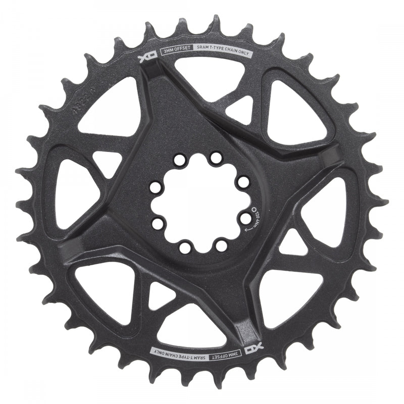 Load image into Gallery viewer, SRAM X0 Eagle T-Type Direct Mount Chainring - 34t, 12-Speed, 8-Bolt Direct Mount, 3mm Offset, Aluminum, Black, D1