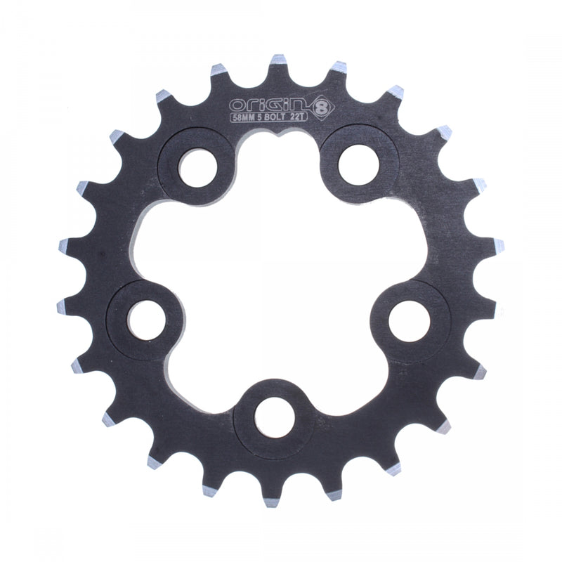 Load image into Gallery viewer, Premium Aluminum Chainring Bundle 22t & 32t 5-Bolt 8/9/10-Speed, CNC Machined, Black/Silver