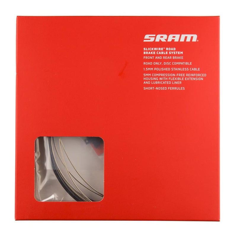 Load image into Gallery viewer, SRAM SlickWire Brake Cable Kit, Brake Cable and Housing Set, Stainless Steel, Black, Kit