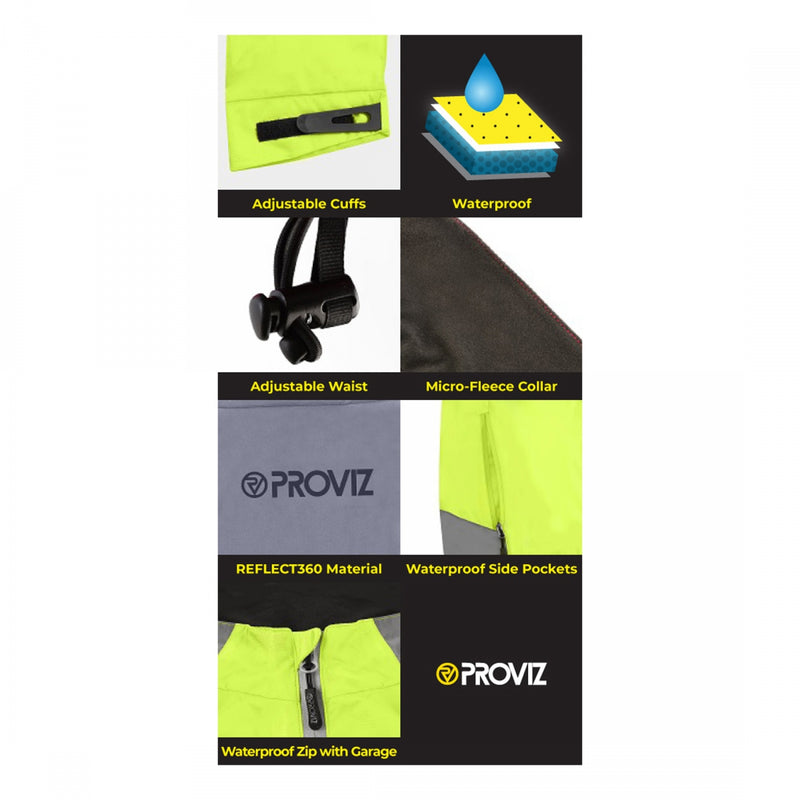 Load image into Gallery viewer, Proviz Nightrider 2.0 Cycling Jacket Yellow LG Men`s