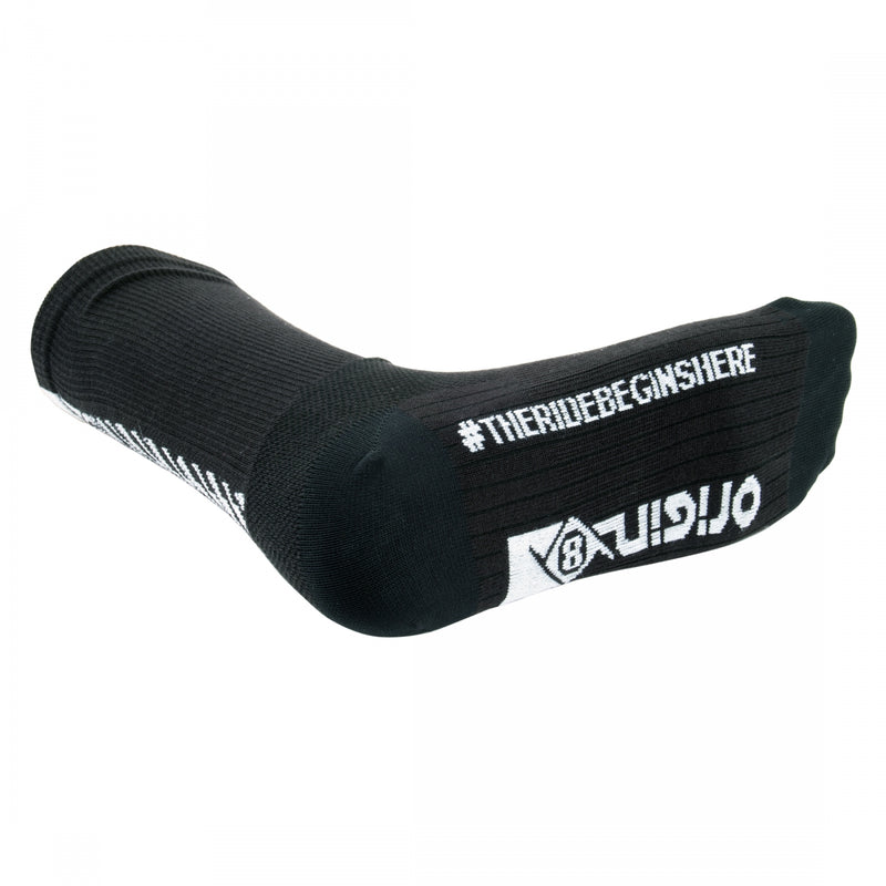 Load image into Gallery viewer, Origin8 Speed Cycling Socks Black LG/XL Unisex Double-Stitched Heels And Toes