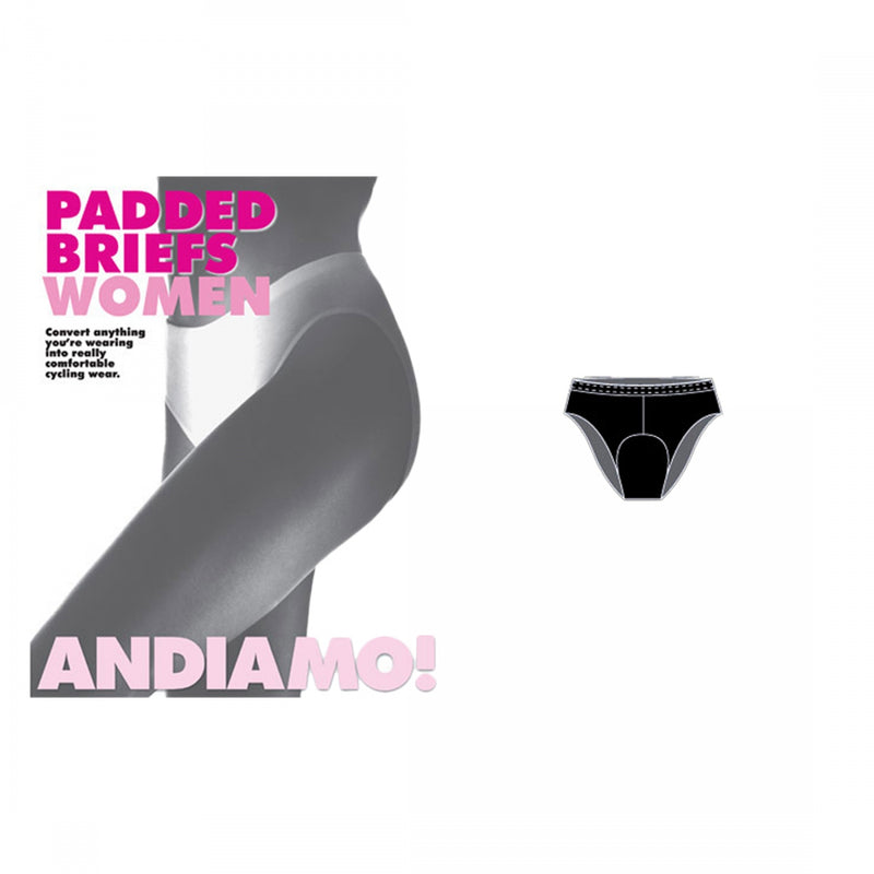 Load image into Gallery viewer, Andiamo Women`s Padded Brief Black SM Women`s
