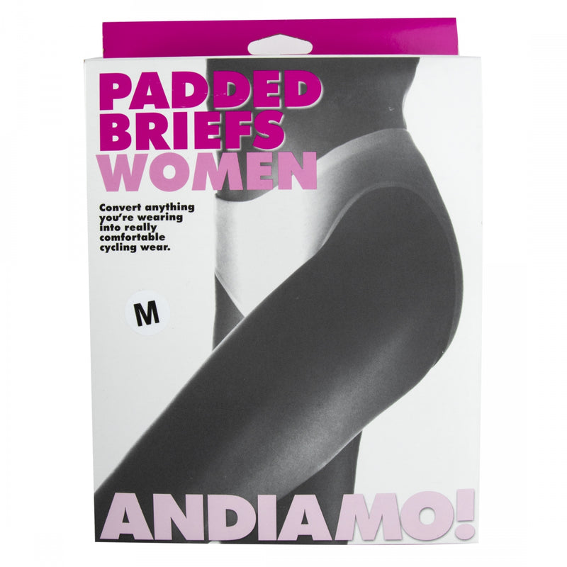 Load image into Gallery viewer, Andiamo Women`s Padded Brief Black MD Women`s