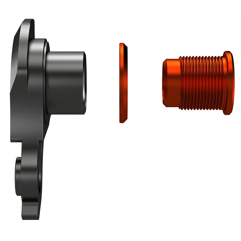 Load image into Gallery viewer, Wheels Manufacturing Universal Derailleur Hanger - 404-3, For Frames designed to accept SRAM UDH, Black/Orange