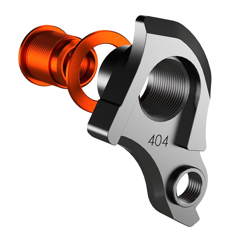 Load image into Gallery viewer, Wheels Manufacturing Universal Derailleur Hanger - 404-3, For Frames designed to accept SRAM UDH, Black/Orange