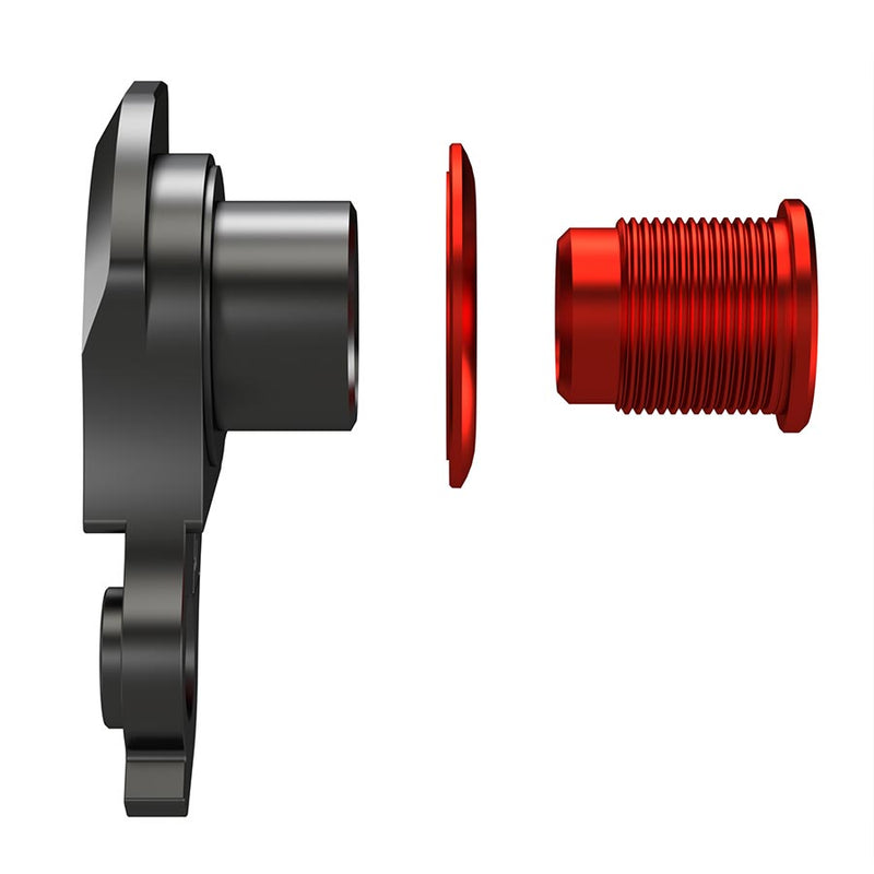 Load image into Gallery viewer, Wheels Manufacturing Universal Derailleur Hanger - 487-1, For Trek ABP MTB Frames designed to accept SRAM UDH, Black/Red