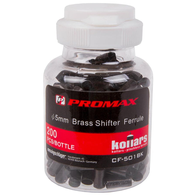 Load image into Gallery viewer, Promax SP50 Derailleur housing stops, 5.1mm, Black, Bottle of 200