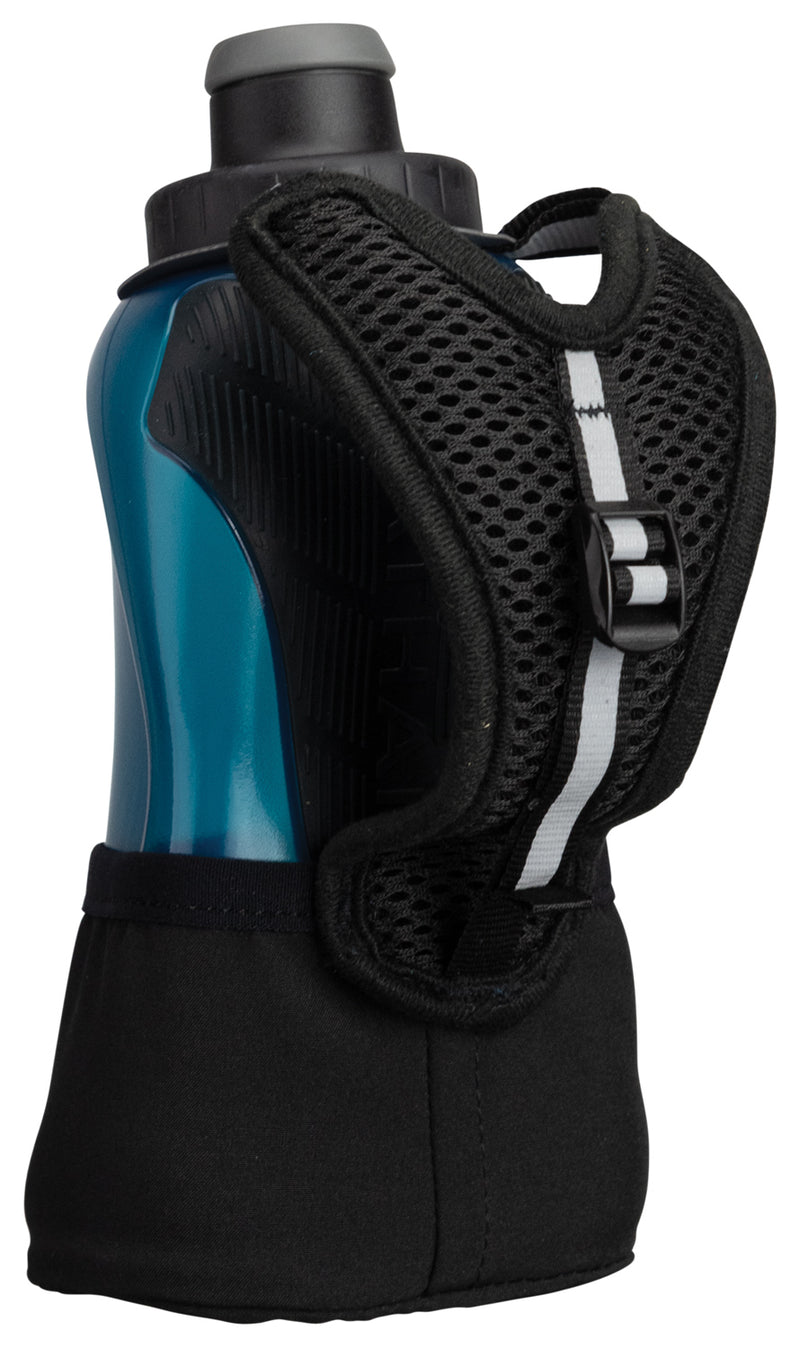 Load image into Gallery viewer, Nathan Quick Squeeze Lightweight 12 oz Water Bottle in Black/Blue