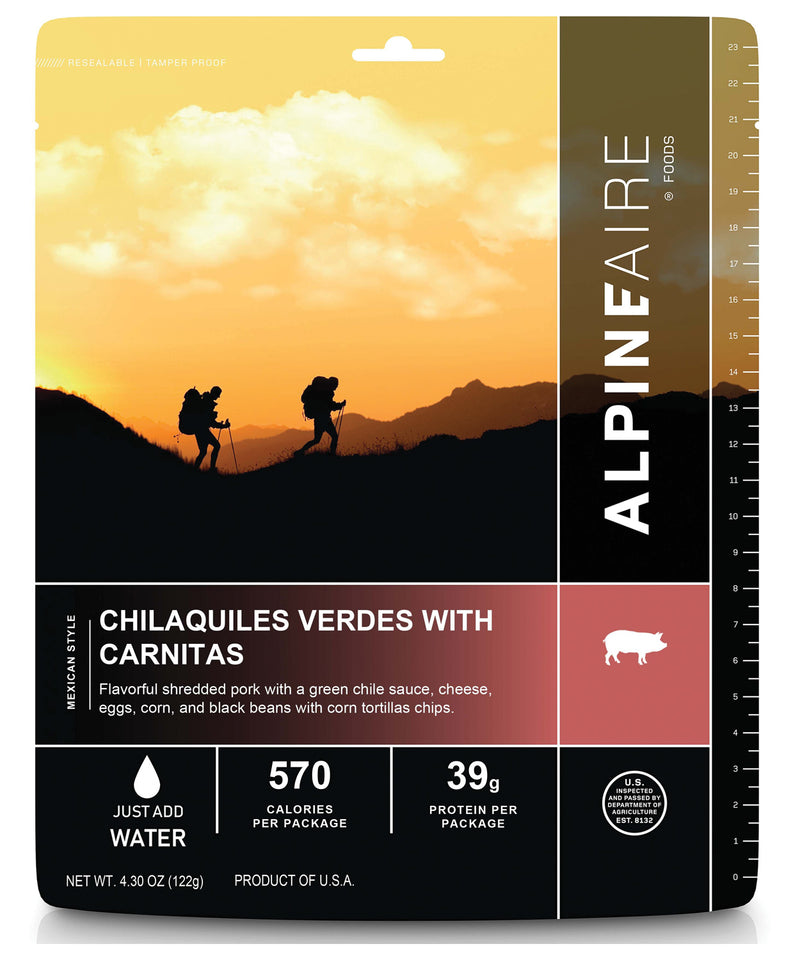 Load image into Gallery viewer, Alpine Aire Chilaquiles Verdes with Carnitas - A Delicious and Satisfying Meal for Outdoor Adventures