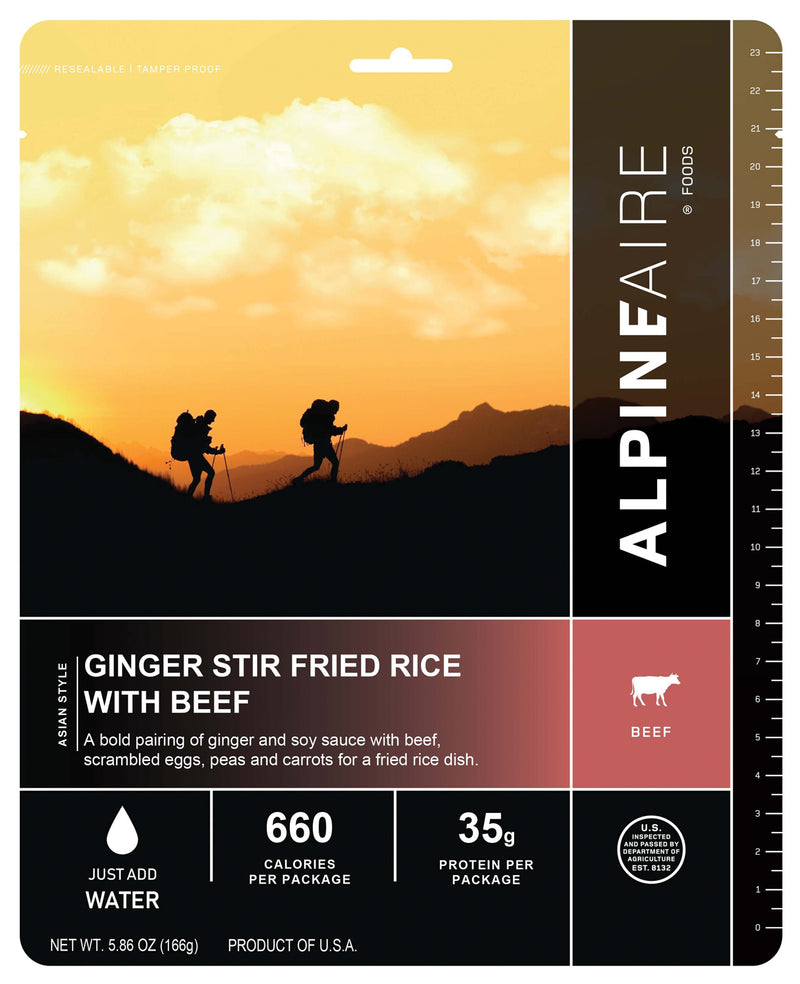 Load image into Gallery viewer, Alpine Aire Ginger Stir Fried Rice with Beef - Delicious and Nutritious Backpacking Meal