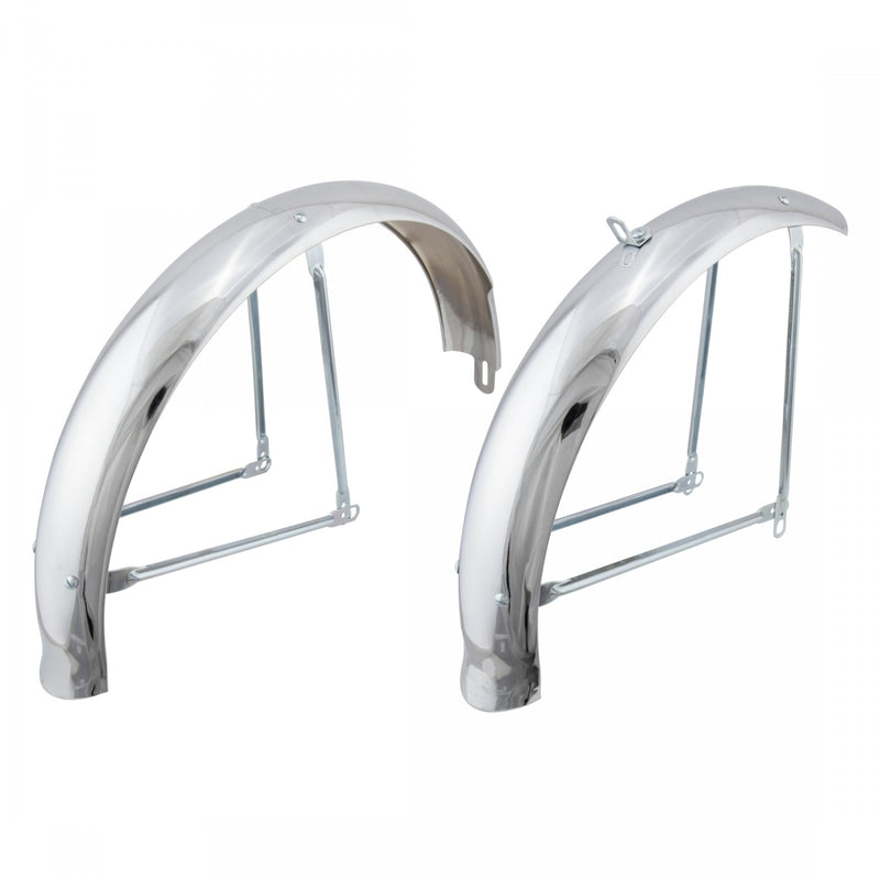 Load image into Gallery viewer, Wald-Products-Flared-Chrome-Full-Coverage-Fender-Cruiser-FCFN0114-Bicycle-Full-Coverage-Fenders