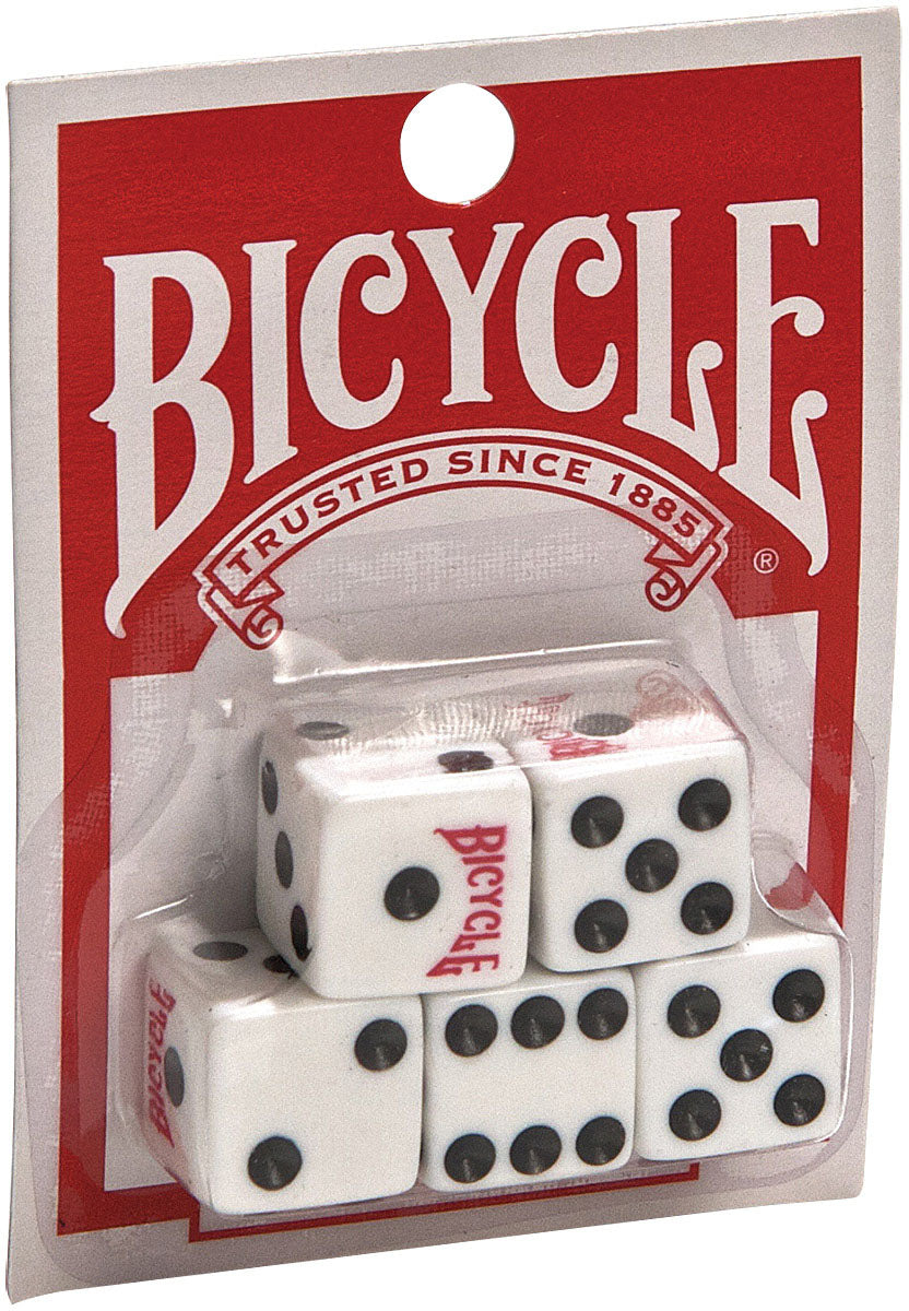 Set of 5 Acrylic Bicycle Dice for Fun and Cycling Games – 365 Cycles