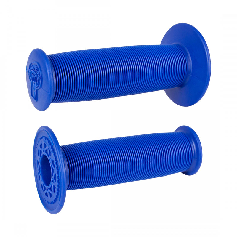 Load image into Gallery viewer, ODI Mushroom Single Ply Grips w/ Flange Blue 120mm