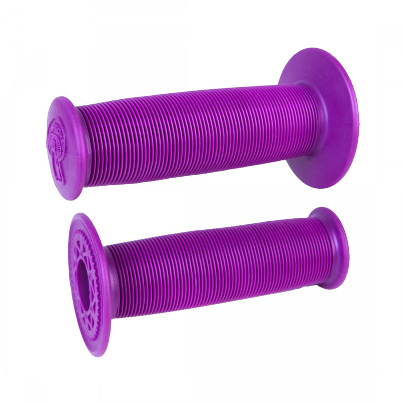 Load image into Gallery viewer, ODI Mushroom Single Ply Grips w/ Flange Purple 120mm