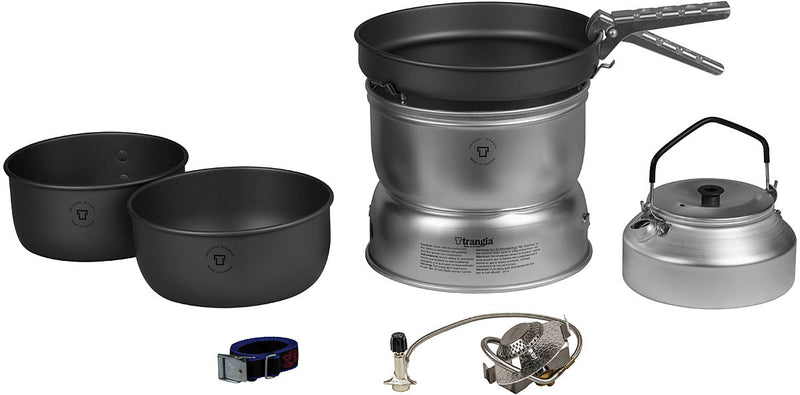 Load image into Gallery viewer, Trangia 25-8 Ultralight Hard Anodized Stove Kit with Gas Burner - Perfect for Backpacking Adventures!