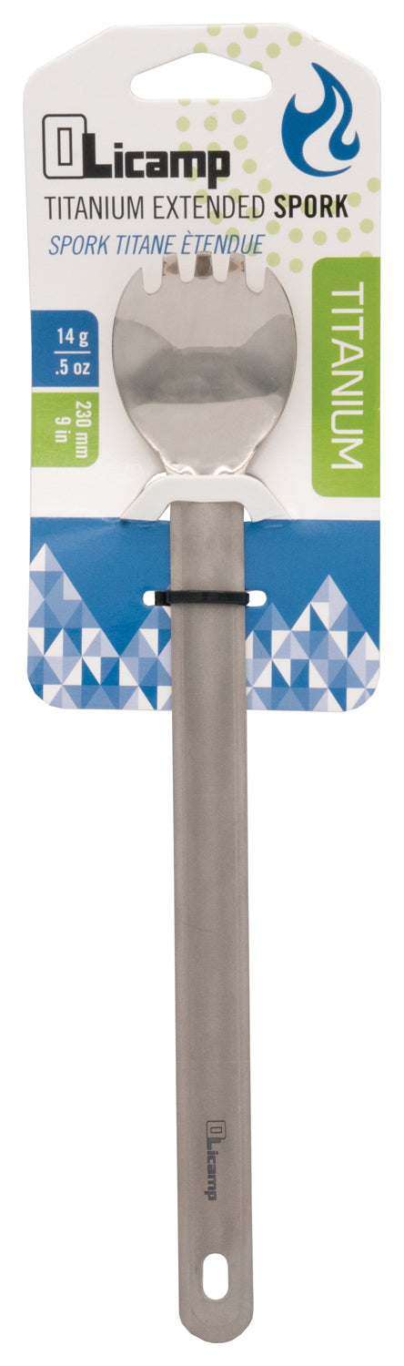 Load image into Gallery viewer, Olicamp Titanium Extended Spork: Lightweight and Durable Long Titanium Spork