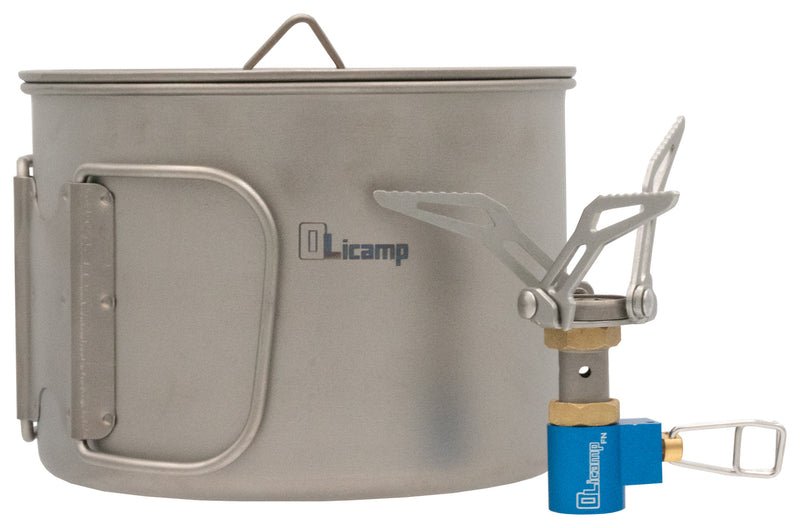 Load image into Gallery viewer, Olicamp Ion Titanium 900 Space Saver Pot Combo - Lightweight and Efficient Cooking Set