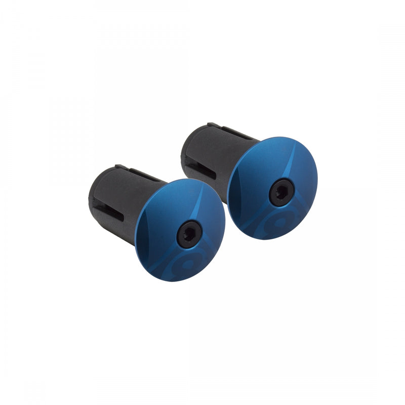 Load image into Gallery viewer, Origin8 Alloy Locking Bar End Plugs Locking Anodized Blue