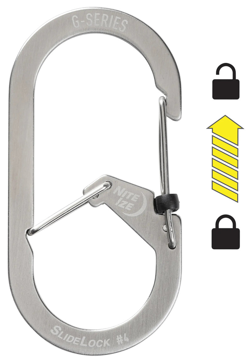 Load image into Gallery viewer, Nite Ize Slidelock #4 Dual Biner-ss: Secure and Versatile Clip for Outdoor Gear