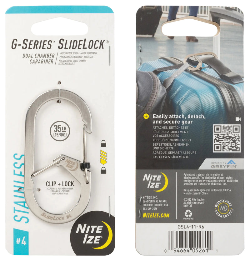 Load image into Gallery viewer, Nite Ize Slidelock #4 Dual Biner-ss: Secure and Versatile Clip for Outdoor Gear