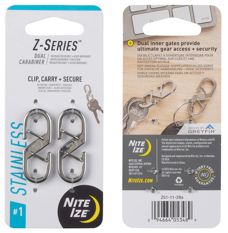 Load image into Gallery viewer, Nite Ize Zseries #1 Dual Carabiner-2 Pack: Secure Your Gear with Ease