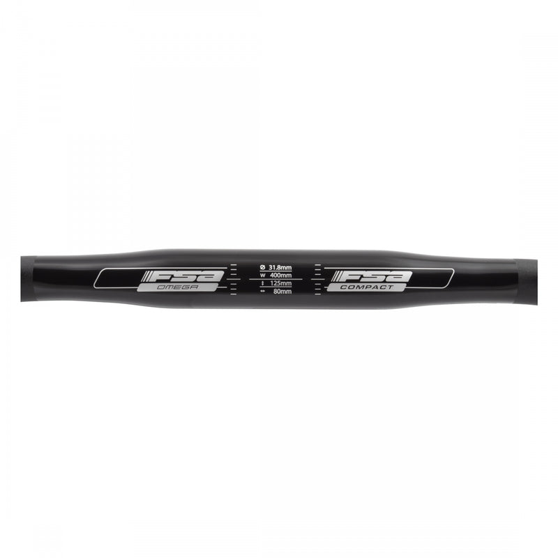 Load image into Gallery viewer, Full Speed Ahead Omega Compact Drop Handlebar 31.8mm 40cm Black Aluminum