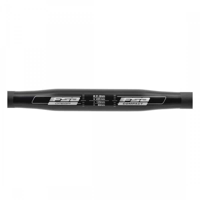 Load image into Gallery viewer, FSA Omega Compact Drop HandlebarDrop Bend Style Aluminum 31.8mm 42cm Black
