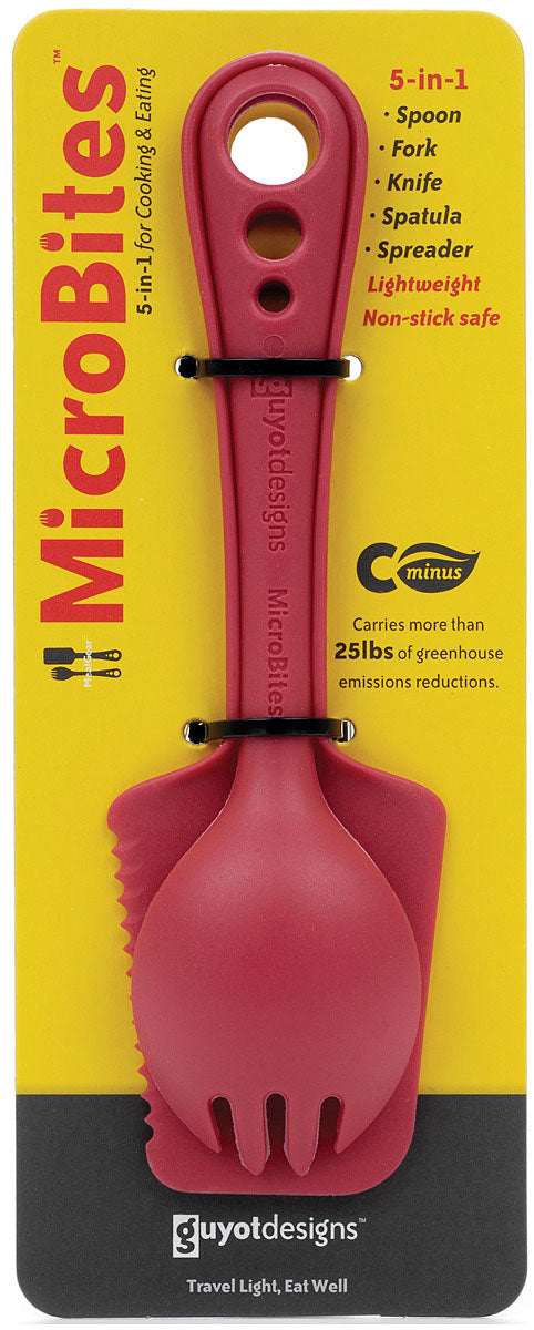Load image into Gallery viewer, Guyot Designs Microbites Camping Flatware Set Bundle Eco-Friendly, Durable 5-in-1 Outdoor Utensils