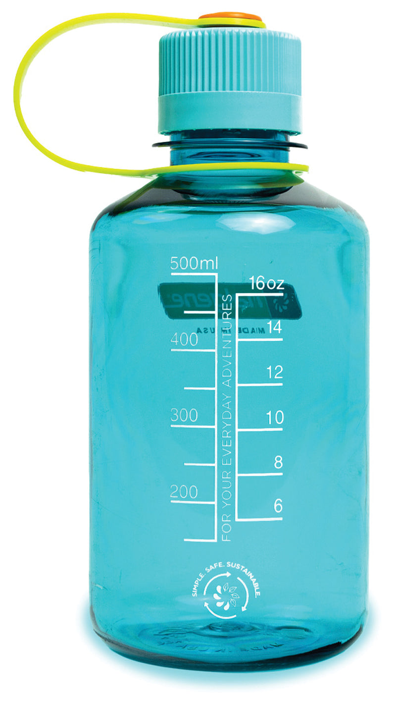 Load image into Gallery viewer, Nalgene Narrow Mouth 16oz Sustain Water Bottle in Cerulean Blue