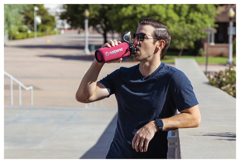 Load image into Gallery viewer, Nalgene 24oz OTF Bottle Sleeve in Red Bud - Stay Hydrated in Style!